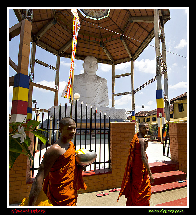 Buddhist monks in Anuradhapura, Sri Lanka