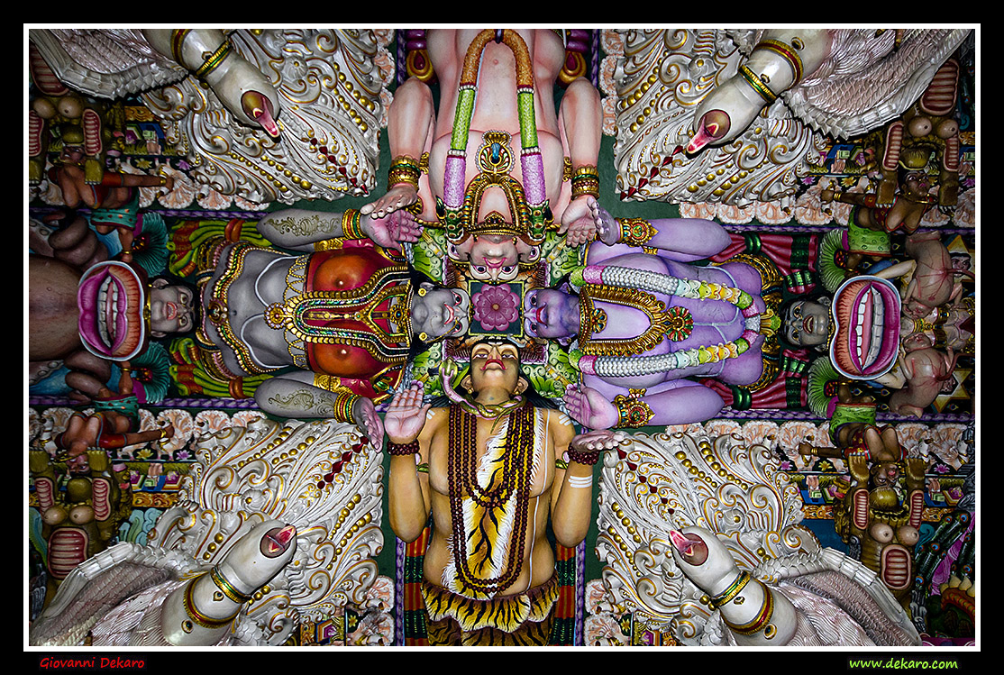 Pathirakali Amman Temple ceiling, Trincomalee, Sri Lanka