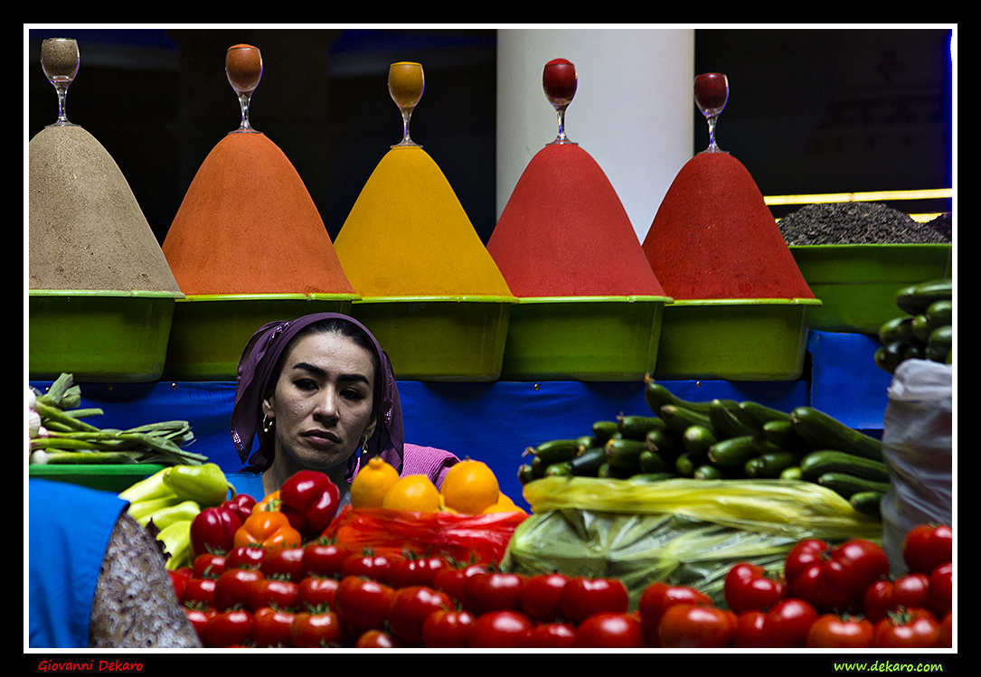 Colors in Dushanbe market, Tajikistan