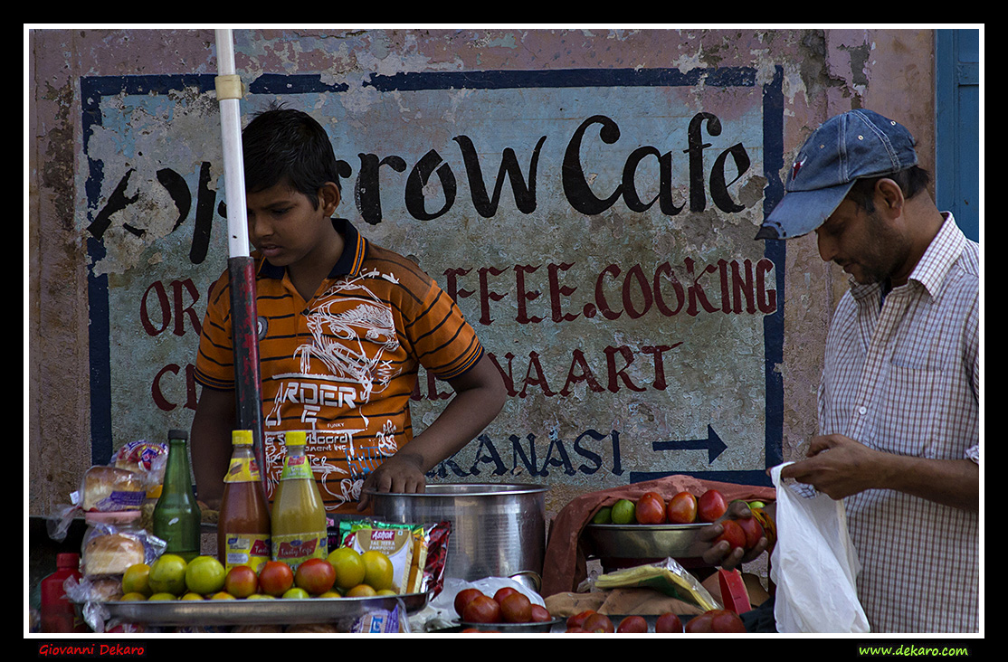 Street food seller in Varanasi, India