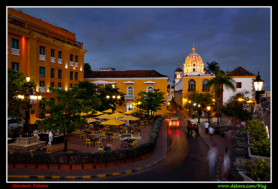 Cartagena after sunset, Colombia