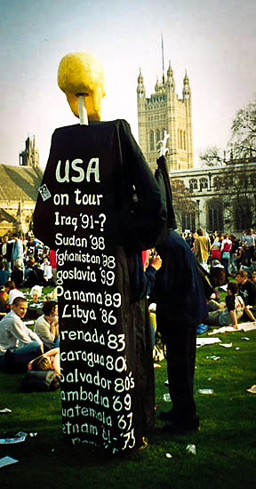 USA on tour, London, 2003