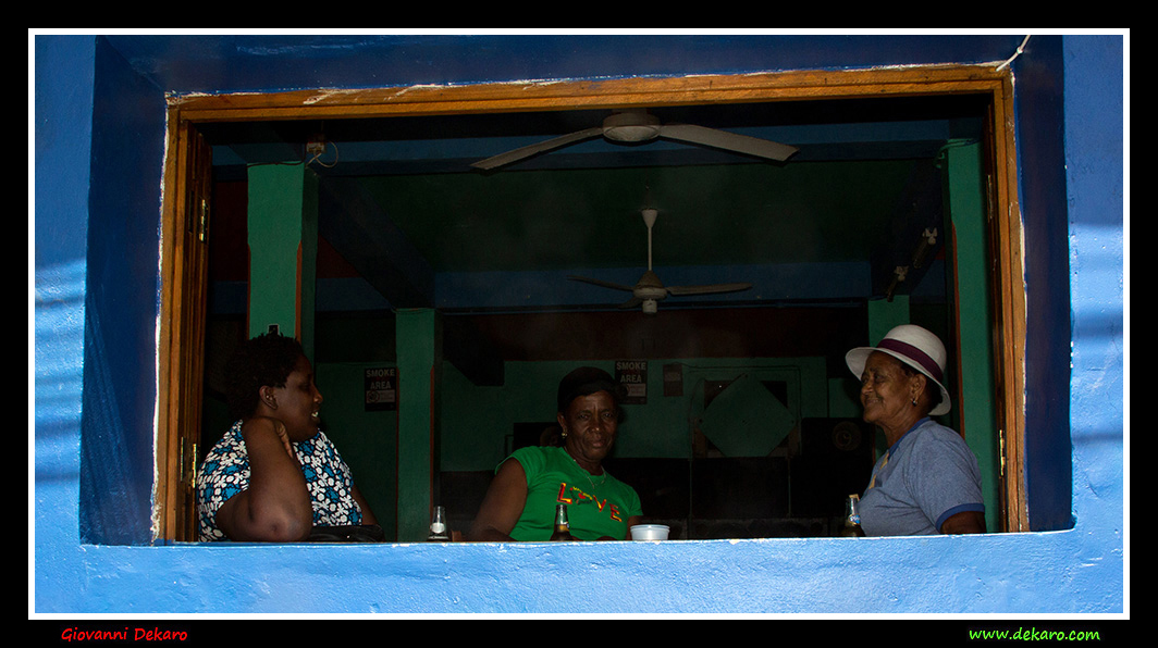 Women in a bar, St.Lucia, 2018